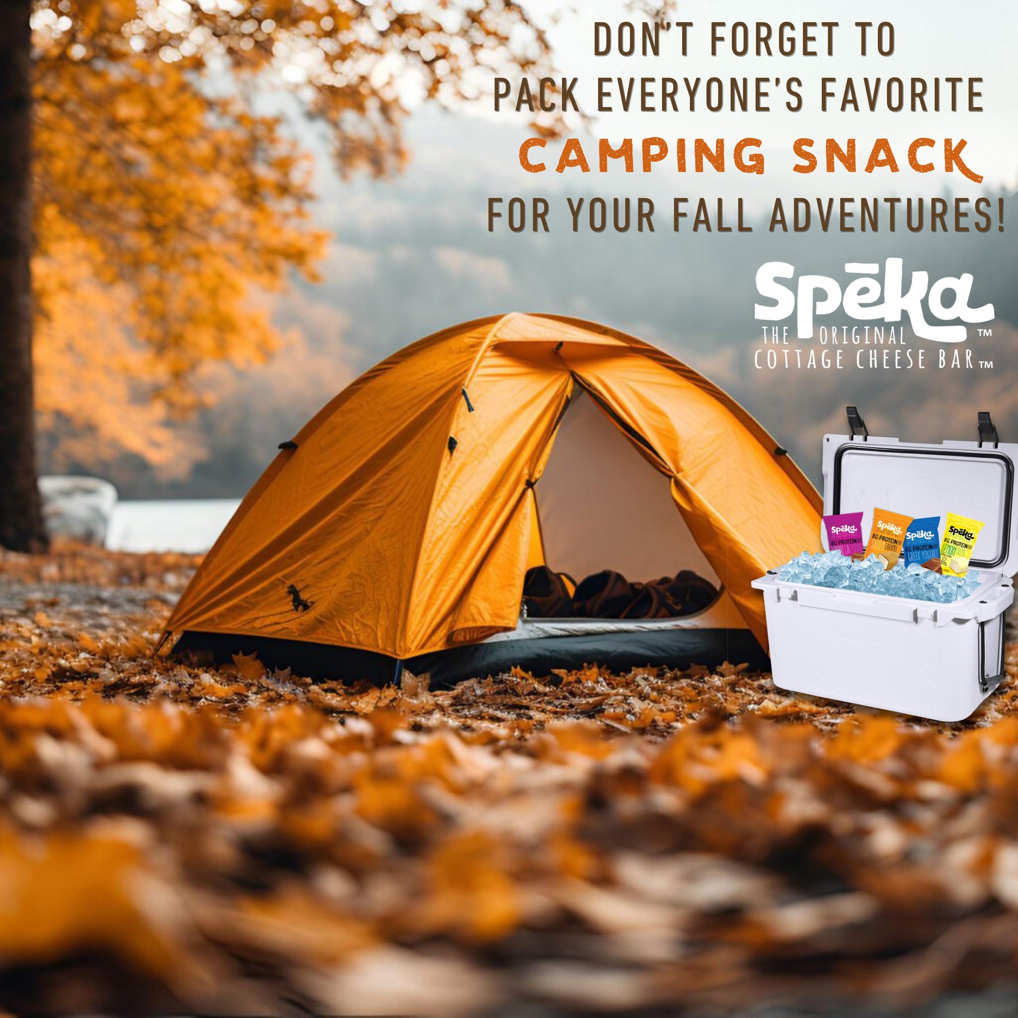 🍂🏕️ Fall camping season is here! 🍂🏕️
Whether you’re setting up a tent under the autumn leaves, hiking through crisp trails, or enjoying a campfire, don’t forget to pack Spēka bars for the adventure. 💪 (And the cool evening temps will help to keep your favorite snack at the right temp!)