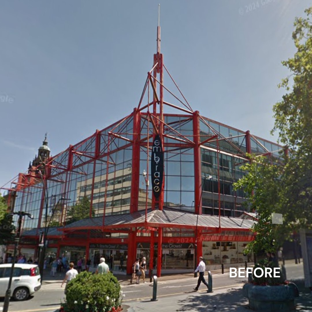 A belter of a before-and-after.
This is the Gaumont Building in Sheffield's Heart of the City, which has stood proudly on the corner of Barker's Pool in the city centre for decades. Instead of complete demolition, we wanted to refurbish the building, ready to give this historic building a new lease of life, while maximising its green credentials without releasing tonnes of embodied carbon.
#Sheffield #beforeandafter