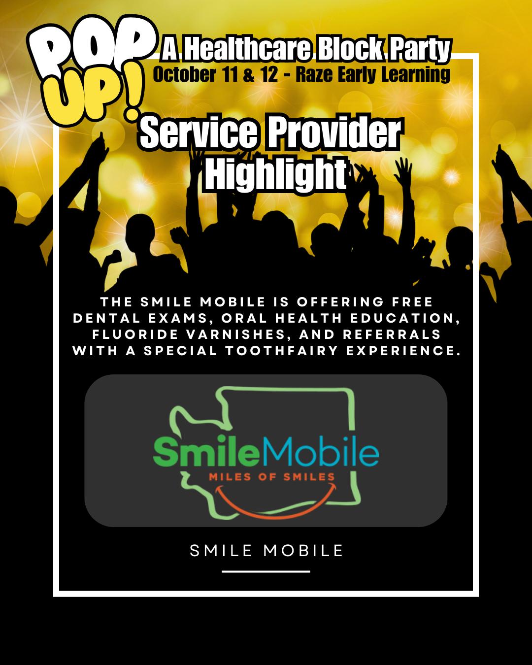 🎉Meet the team powering the block party!
Join us at @razeearlylearning on October 11th and 12th and connect with SmileMobile and Arcora Foundation!
✔Come see the Smile Mobile for free dental exams, oral health education, fluoride varnishes, and referrals with a special toothfairy experience!
About the Provider: Acora Foundation is bending the arc of oral health toward equity.
RSVP and learn more at www.majirising.org
#MajiRising #spokanewashington #vibesandvitalsigns #community #CommunityHealth #CommunityCare #healthycommunities #heathcare #healing