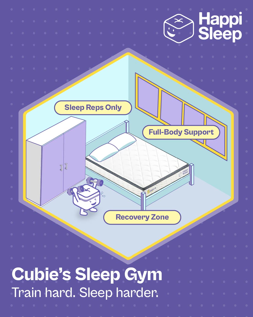 Cubie’s secret workout? Snoozing smarter. 💪💤
With Happi Sleep, every sleep is a power-up — giving your body the boost it needs to wake brighter, stronger, and ready to shine! ✨
#HappiSleep #DreamWithUs
