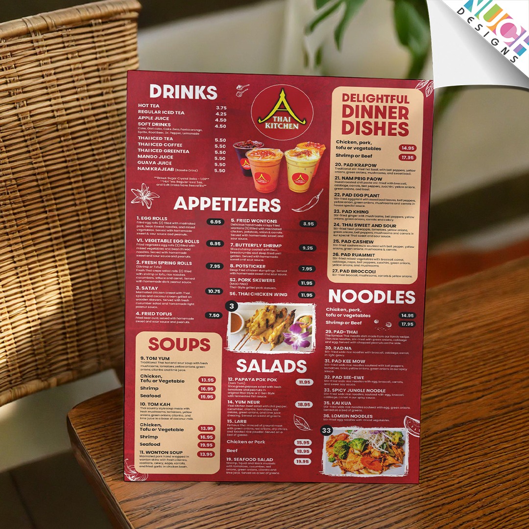 🌟 รวมผลงานออกเเบบ Menu เเละนามบัตร ของร้าน Thai Kitchen, ร้าน The Mochi Donut, ร้าน Mee Satang เเละร้าน Tic Tac Thai ค่ะ
🌟 Menu Design
เรามีบริการออกแบบเมนูแบบครบครัน ทั้ง Dinner Menu, Lunch Menu, To Go Menu, Drink Menu และ Special Menu ด้วยดีไซน์เฉพาะที่ออกแบบมาให้เข้ากับเอกลักษณ์ของแต่ละร้านอย่างลงตัว พร้อมตัวเลือกหลากหลาย ไม่ว่าจะเป็นขนาด A3, รูปเล่ม Magazine, Bi-Fold, Tri-Fold, ไปจนถึง Menu Board และยังสามารถเลือกขนาดตามความต้องการได้อีกด้วยนะคะ
🌟 Nuch.Designs รับออกแบบเว็บไซต์ ออกแบบเมนูร้านอาหาร ออกแบบโลโก้ และงานกราฟิกทุกชนิด
🌟 สนใจติดต่อสอบถามโดยตรงได้ที่
Contact: 214-663-1239
Line ID: @nuchdesigns
Email: info@nuchdesigns.com
Website: www.nuchdesigns.com
#ร้านอาหารไทยในอเมริกา #นุชดีไซน์ #nuchdesigns #ออกแบบเว็บไซต์ร้านอาหารไทยในอเมริกา #เว็บร้านอาหารไทยในอเมริกา #เว็บไซต์ร้านอาหารไทย #ออกแบบเมนูร้านอาหาร #ออกแบบเว็บร้านอาหาร #เมนูเครื่องดื่ม #SocialMedia #รับดูเเละSocialMedia #รับดูเเละSocialMediaสำหรับคนไทยในอเมริกา