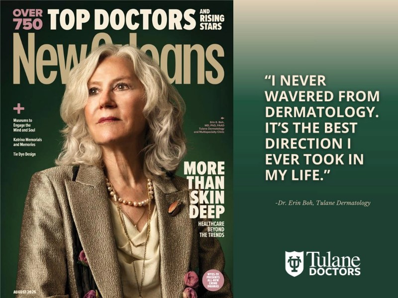 ✨ Top Doctors in New Orleans ✨
We’re thrilled to celebrate Dr. Erin Boh, MD, PhD, FAAD, featured on the cover of New Orleans Magazine’s August 2025 issue! 🏆
Recognized as one of the city’s Top Doctors, Dr. Boh’s expertise in dermatology and commitment to advancing healthcare continues to inspire and elevate our medical community. 💙
#TopDoctor #Dermatology #NewOrleansMedicine #HealthcareLeadership #MedicalExcellence #InspiringDoctors