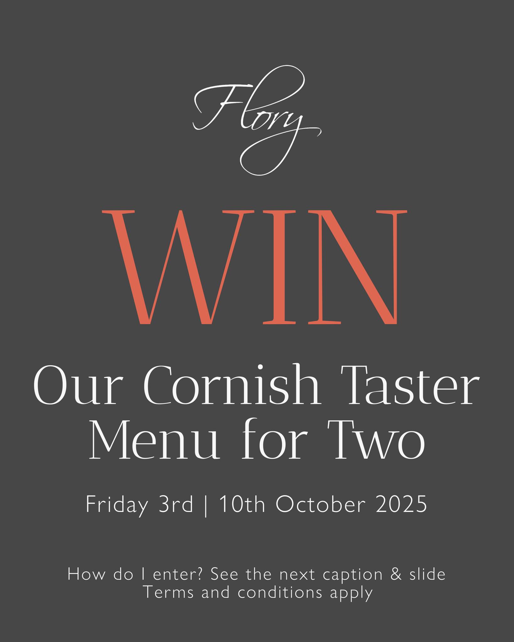 ✨ GIVEAWAY TIME! 🍽️🥂
We’re giving one lucky person the chance to enjoy our forthcoming Cornish Taster Menu for Two which take place on Friday 3rd and 10th October — it will be the perfect evening celebrating local produce, Flory’s style.
To enter:
✅ Like this post
🥂 Follow @flory_restaurant_bodmin
🍽️ Comment who you’d bring with you
📲 Share to your story and mention us
We will announce the winner after the competition closes at 9pm on Sunday, 28th September.
Prize is valid for Friday 3rd or 10th October only - date subject to availability. Drinks not included. T&Cs apply.
Please note: We will NEVER ask you to sign up for anything or request your bank details in relation to this giveaway.
Visit our website to take a look at our Cornish Taster menu and book a table online.
#cornwallfood #bodmin #foodie #CornwallEats #Giveaway #cornwalllife