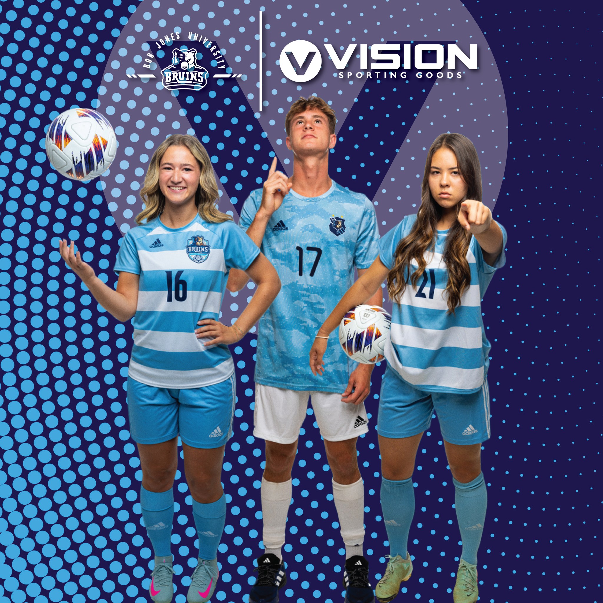 💙⚽ New kits. New energy. Same Bruins pride.
@bjubruins soccer is rocking their Vision Sporting Goods uniforms — made to perform, built to inspire.
👕 Performance.
🔥 Style.
🙌 Team Spirit.
#FeatureFriday #BJUBruins #SoccerStyle #TeamVisionSports #PurposeBeyondTheGame