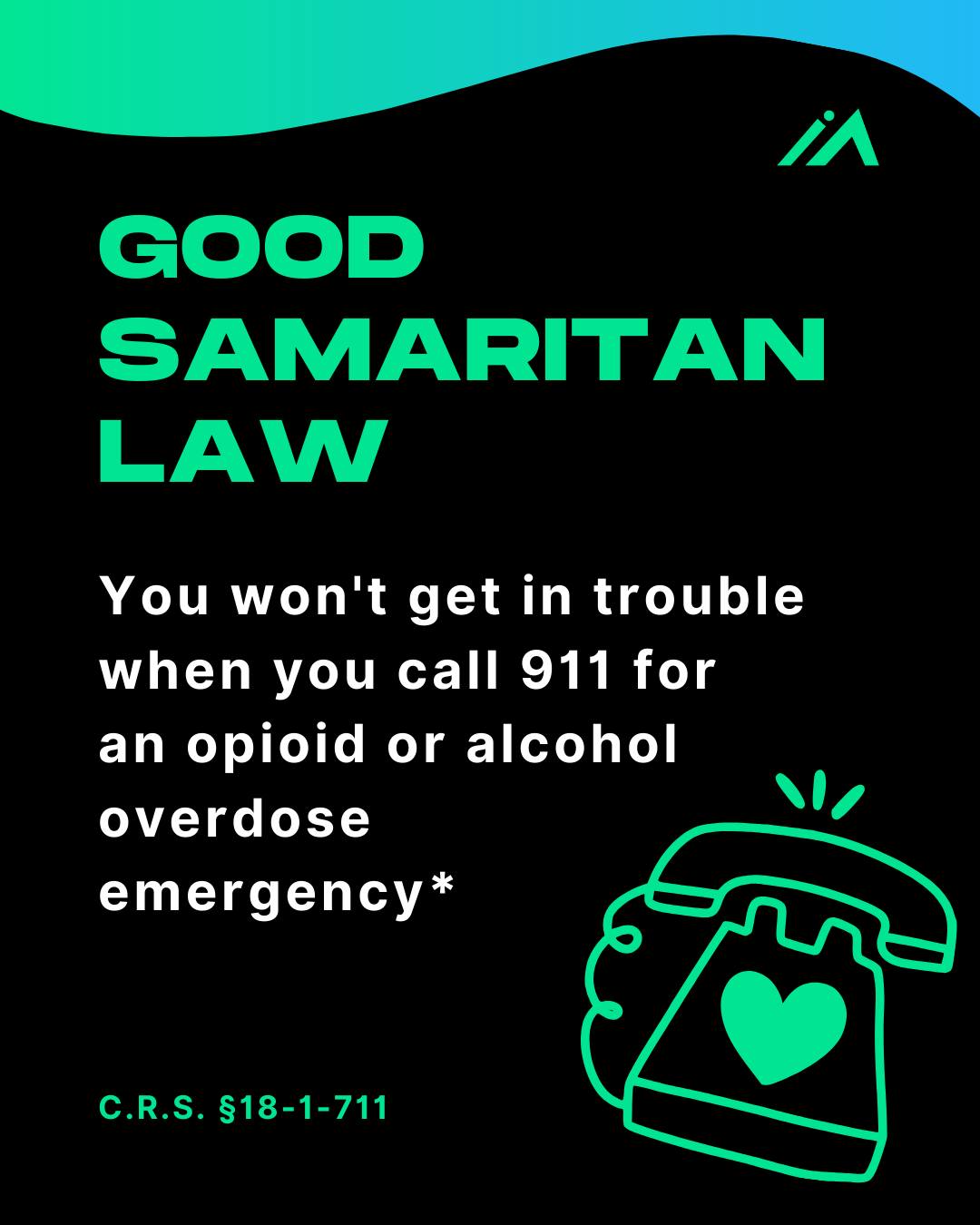 If someone is experiencing a drug or alcohol overdose, don’t hesitate to call 911.
Colorado’s 911 Good Samaritan Law protects you (and the person overdosing) from criminal prosecution for certain offenses if you:
✔️ Report the overdose in good faith
✔️ Stay at the scene until help arrives
✔️ Identify yourself & cooperate with responders
*Note: This law has limits for possession/distribution of certain amounts of substances.
Learn more about overdose, how to spot it, and how to administer life-saving naloxone at: https://www.ichoosemyfuture.org/naloxone
Source: The 911 Good Samaritan Law | https://leg.colorado.gov/bills/hb23-1167
#summitcountyco #naloxone #narcan #overdoseawareness