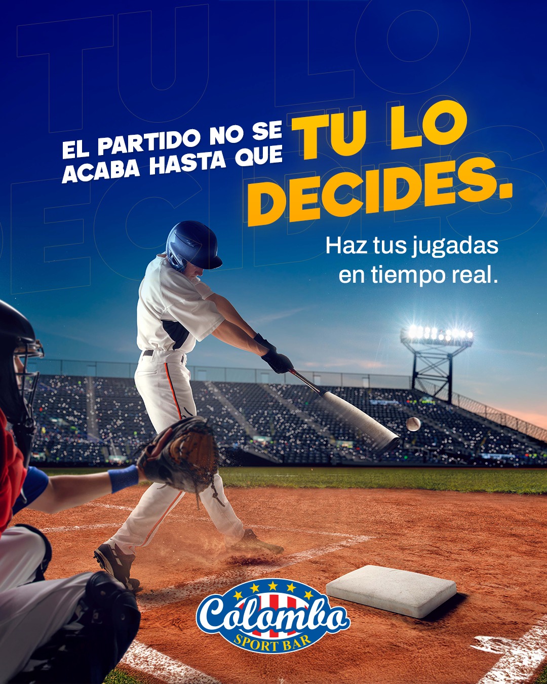 Con las NUEVAS JUGADAS de Colombo ¡Haz tu jugada en VIVO y no te quedes sin ganar!💪🏽💥
Visita el Colombo más cercano, y compruébalo por ti mismo.
#ColomboSportBar