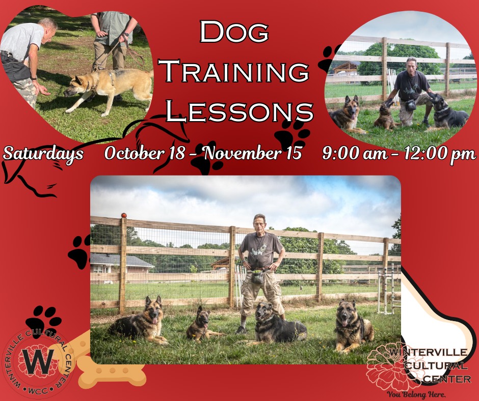 Did you know that the WCC offers dog training lessons? Get your furry friend trained by this local expert! For more information, head to our website, www.wintervillecenter.com
#animalovers #TrainingCamp #dog #doggos #puppy #puppys #dogtraining #dogtrainingtips #dogtrainingadvice #dogtraining #athens #athensga #winterville #wintervillega #collegefootball #footballseason