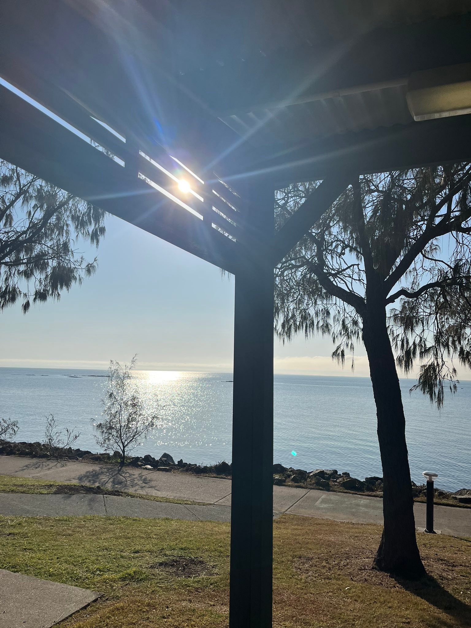 Such a gorgeous walk this morning. Stopping for a coffee then walking back. 🙂