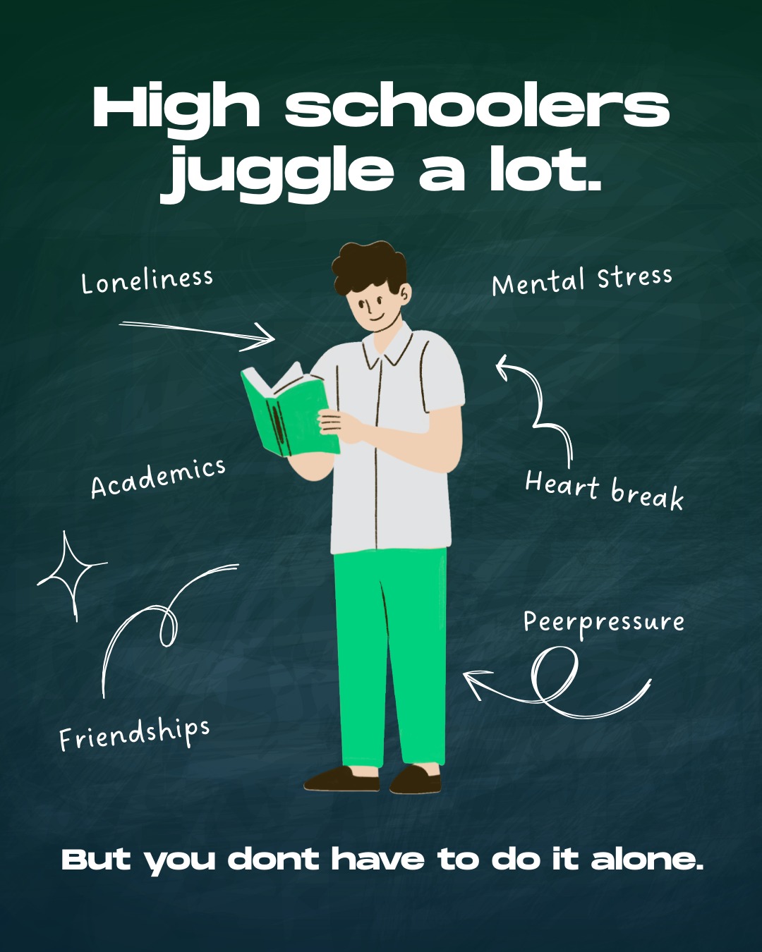 Between academics, balancing friendships, and figuring out who you are, it is normal to feel overwhelmed or even lonely sometimes.
With added stress, mental health challenges can show up in different ways, so here’s some things that can help:
- Staying active and planning out your day.
- Joining a school org that sparks your interest and builds community.
- Reaching out to school counselors and trusted adults to help you manage your busy schedule and find time for yourself to connect.
Building these connections can create the support system you need and deserve.
Find more tips on lowering everyday mental stress at
https://kidshealth.org/en/teens/stress-tips.html
For more resources and to learn about substance use disorders, visit ichoosemyfuture.org
#summitcountyco #highschool #community