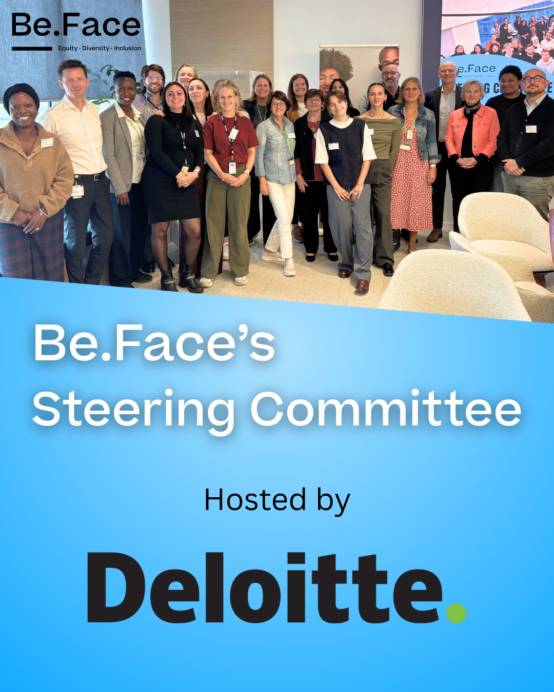 🎬✨ Highlights from our Steering Committee held last Tuesday, generously hosted by @deloittebelgium !
It was a powerful moment of exchange and reflection around Be.Face’s mission and the shared values of diversity and inclusion upheld by our committed partners. 💬🤝
The committee was followed by a vibrant networking event with our mentees, where we proudly introduced the Bright Board ambassadors 🌟 — inspiring young voices who will represent their fellow mentees throughout the year.
Thank you to everyone who joined us and contributed to this meaningful gathering! 💙
------
#BeFace #MentoringMatters #DiversityAndInclusion #BrightBoard #NetworkingEvent #SteeringCommittee #Deloitte #SocialImpact #YouthEmpowerment #volunteer4impact