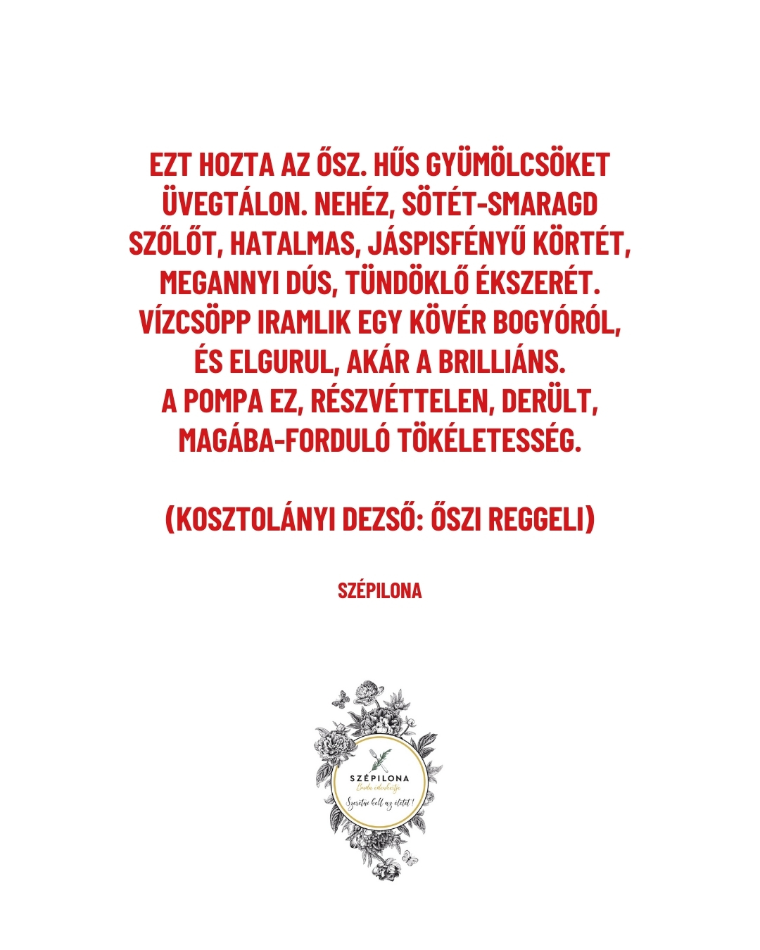 Az egyik kedvenc évszakunk érkezett meg – az esték egyre hosszabbá válnak, a színek elmélyülnek és minden pillanat kicsit intimebbé válik.
Várunk titeket szeretettel Buda oázisában! 🍁🍂
#szépilona #szépilonabisztró #szeretnikellazéletet #budapest #ősz