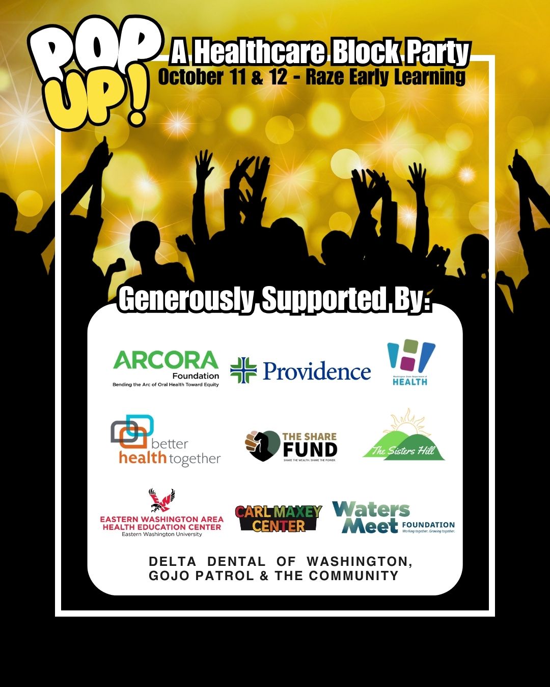 🌟 A huge thank you to our incredible sponsors! 🌟
Thanks to their generous support, we created an event that celebrates community, health, culture, creativity, and connection in a way that uplifts everyone.
🙌 Together, we’re not just hosting an event—we’re building opportunities, joy, and community for all.
Join us at @razeearlylearning on October 11th and 12th and be a part of the celebration!
Learn more, RSVP, and sign up to volunteer at www.majirising.org
#spokanewashington #heathcare #MajiRising #community #healthycommunities #CommunityHealth #CommunityCare #vibesandvitalsigns #healing #majirising