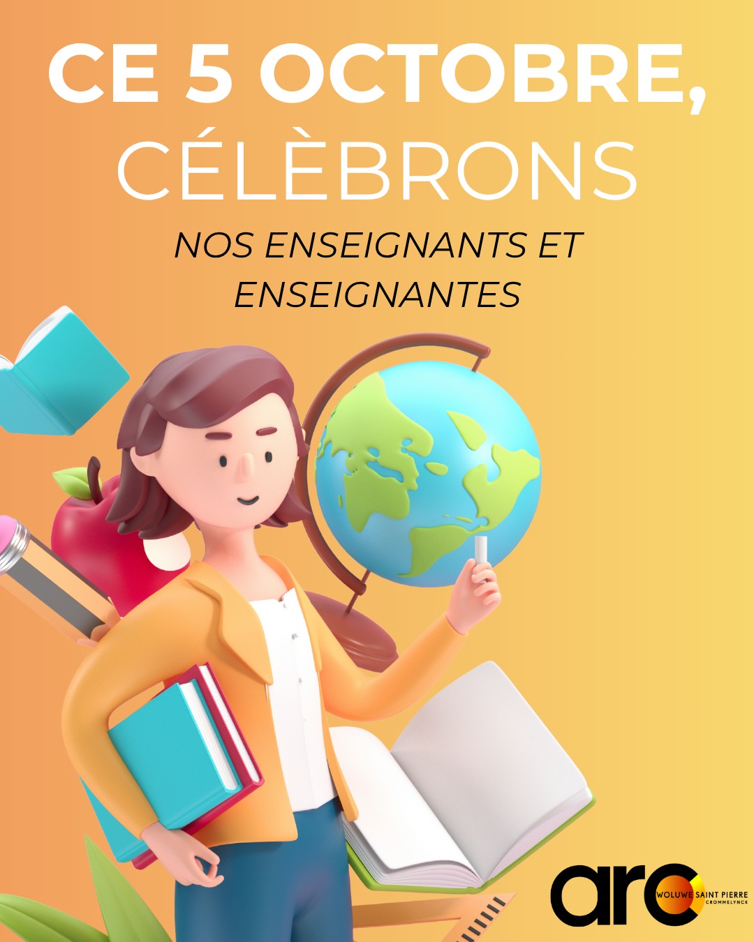👩🏫 Journée mondiale des enseignants 👨🏫
Aujourd’hui, on célèbre celles et ceux qui font bien plus qu’enseigner 💛
Ils inspirent, accompagnent, éveillent la curiosité et la confiance de chaque élève, jour après jour.
Bonne fête à toutes les enseignantes et à tous les enseignants ! 🌍✨
Merci pour votre passion, votre patience et votre dévouement — vous changez le monde, une classe à la fois. 💫
#JournéeMondialeDesEnseignants #MerciLesProfs #Éducation #Inspiration