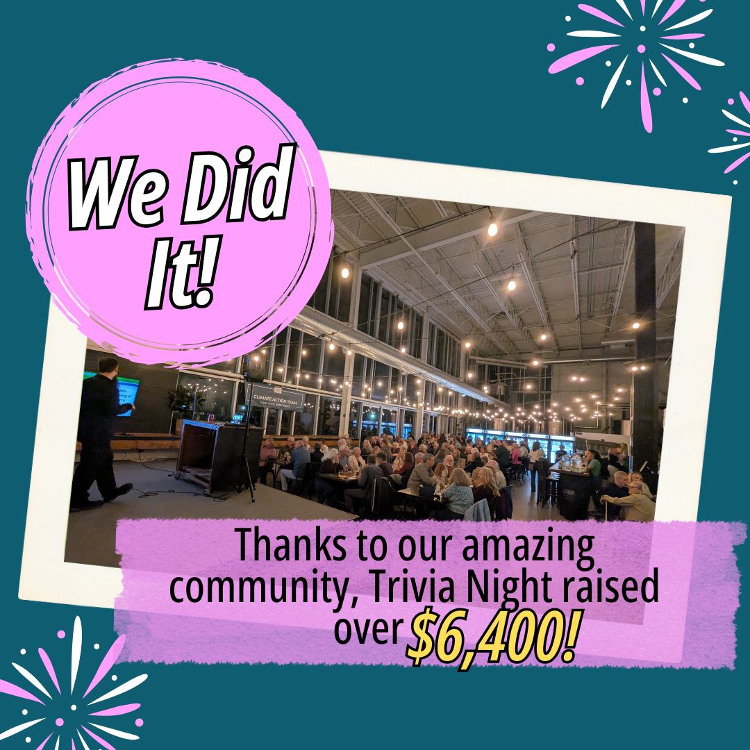 🎉 What a night! 🎉Together, we raised over $6,400 to fuel climate action in our community. A huge thank-you to everyone who came, played, bid, and cheered us on! 🙌💚 #localcharity #localclimateaction #trivianightfundraiser #trivianight #fundraiser #thankyouforyoursupport
