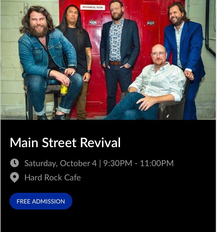 🎲 Show Alert! This Saturday at the @hrhcottawa we'll be on the Hard Rock Cafe stage performing a cover set from some of our favourite artists. 9:30-11pm 🎸