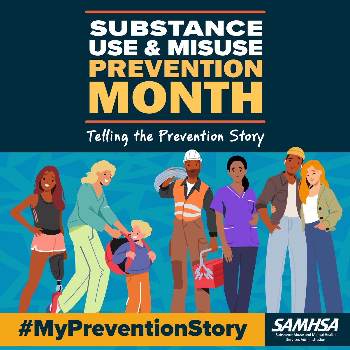 Shout-out to Prevention Specialists and everyone who is saving lives! What’s your #MyPreventionStory? Visit: www.samhsa.gov/about/digital-toolkits/substance-use-prevention-month #SubstanceUseAndMisusePreventionMonth #PreventionMonth