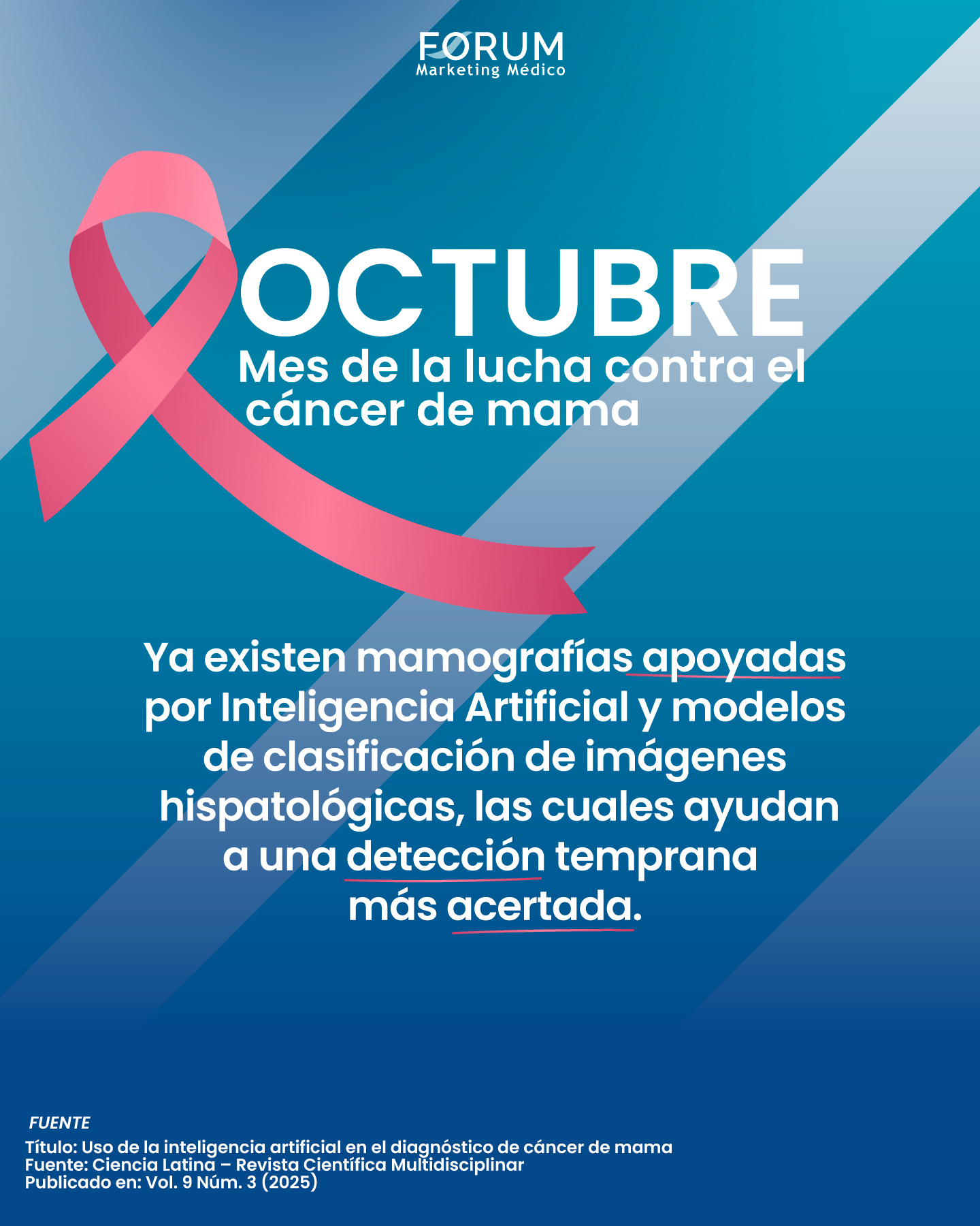 ¿Sabías qué?
Diversos estudios analizan cómo la inteligencia artificial (IA) está revolucionando el diagnóstico precoz del cáncer de mama. A través de una revisión de literatura científica del 2025, se concluye que la IA:
🌺Mejora la precisión diagnóstica.
🌺Reduce la variabilidad entre observadores.
🌺Optimiza los procesos clínicos.
🌺Permite un abordaje más personalizado del tratamiento.
#ia #mesorsa #octubre #doctor