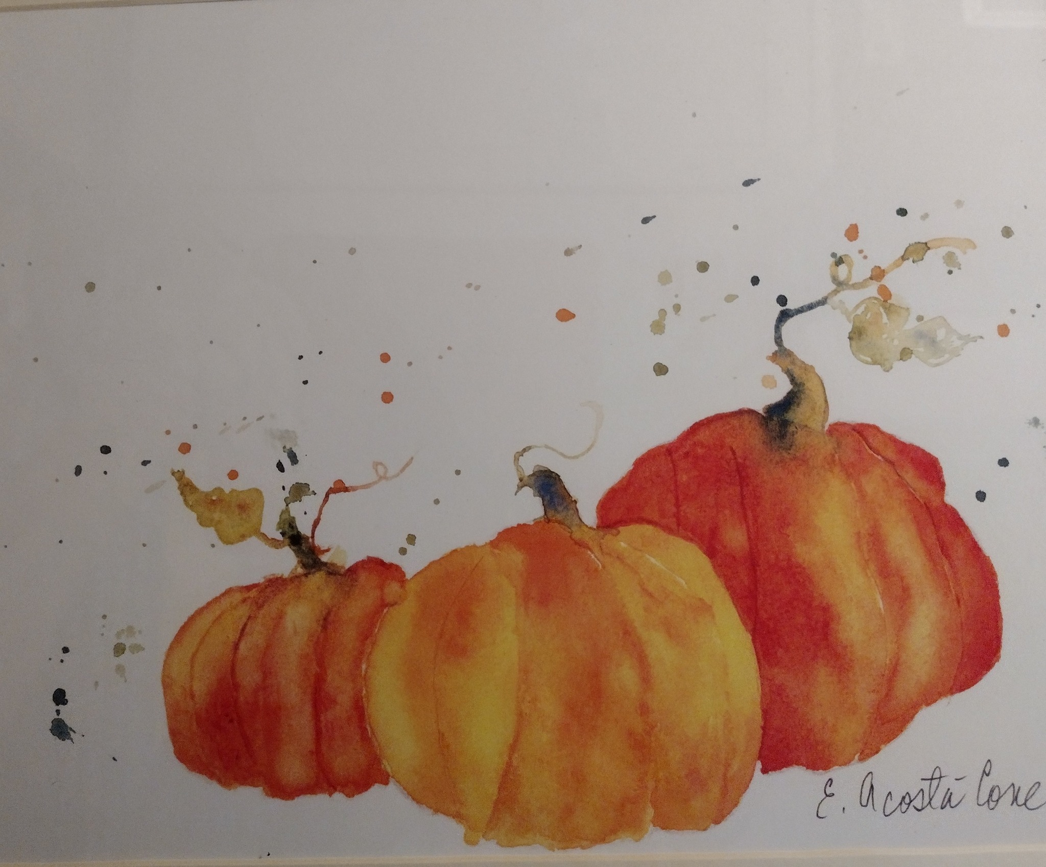 Learn how Artist & Member, Evelyn Acosta-Cone paints her watercolor pumpkins with our FREE DEMO | Watercolor Pumpkins hosted at our gallery on October 16th!