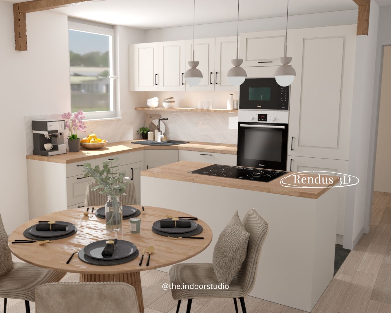 . 3D vs Réalité .
Projet Pestal : modélisation 3D - 1 pièce ✨
- La demande :
Premier achat de ce bel appartement en très bon état, mais l’espace cuisine ne correspondait ni aux usages quotidiens ni aux envies esthétiques des clients.
Avec ses 6 m², l’objectif était d’obtenir davantage de rangements et de plan de travail, tout en intégrant un îlot central pour cuisiner, sans perdre en fluidité de circulation.
- Ma solution :
J’ai donc conçu une cuisine en îlot, optimisant chaque mètre carré, y compris l’angle.
Au centre, un îlot fonctionnel intégrant plaque de cuisson, hotte intégrée, équipé de tiroirs côté cuisson pour les casseroles et les épices.
- Résultat :
Plus ergonomique, plus de fluidité, et un espace à la fois esthétique et pratique adapté à leurs besoins du quotidien.
Et vous, quelle serait la première chose que vous changeriez dans votre cuisine ? 🤎
📩 Si vous aussi vous souhaitez transformer votre intérieur, contactez-moi en DM ou via le lien en bio.
#transformationcuisine #modelisation3D #cuisine #kitchen #sketchup #vray #aménagementdintérieur #décoration #interiordesign #deco #3Dsketchup #3Dmodeling #architectedintérieur #décoratrice #avantaprès #bordeaux