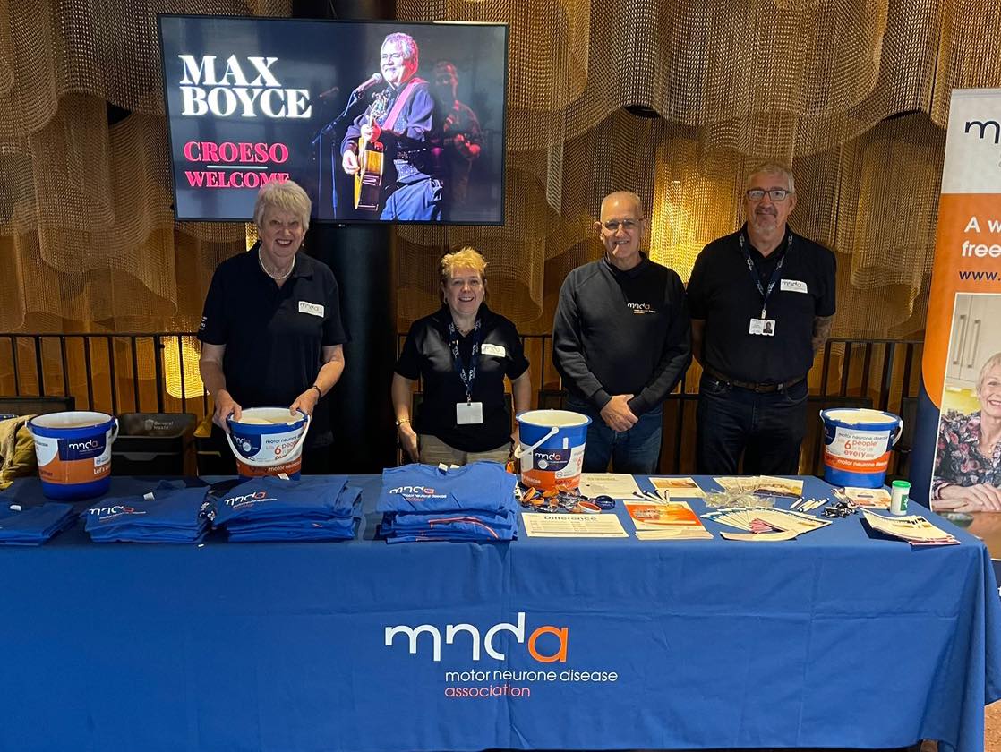 Thank you if you donated to one of our wonderful volunteers at last nights Max Boyce performance in Swansea. The night raised an incredible ยฃ1006.16 for MND ๐งก๐
The team will be there again on 11th October so be sure to look out for them if you have tickets!!
#fightingforaworldfreefrommnd