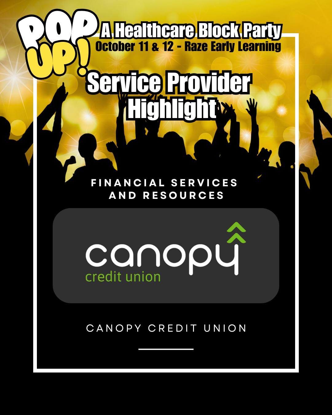 🎉Meet the team powering the block party!
Join us at @razeearlylearning on October 12th and connect with @canopycreditunion!
✔Providing financial services information and education, and a fun birdhouse painting activity!
About: Canopy's mission is to "guide everyone towards solutions that lead to financial wellness." They believe financial wellness is just as important as your physical wellness, and they're here to help!
They would love to connect you with free financial coaching and other tools to help you grow.
RSVP to the block party and learn more at www.majirising.org
#MajiRising #spokanewashington #vibesandvitalsigns #community #CommunityHealth #CommunityCare #healthycommunities #heathcare #healing