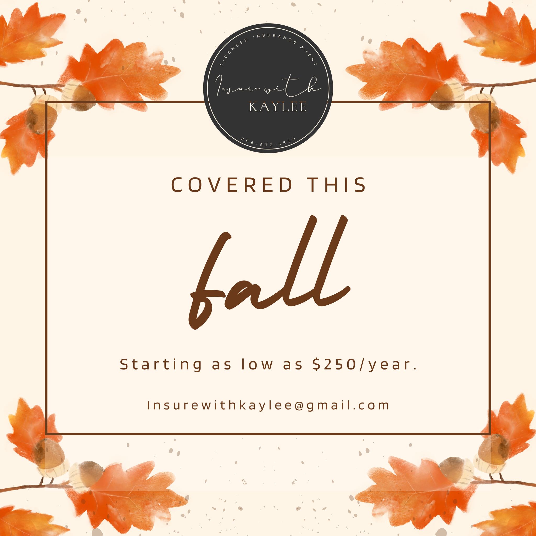 Pumpkins are temporary, but your livestock investment isn’t. 🐂🍂 Get mortality coverage that protects what matters most.
Insurewithkaylee@gmail.com
https://www.kayleeimkeequineagent.com/