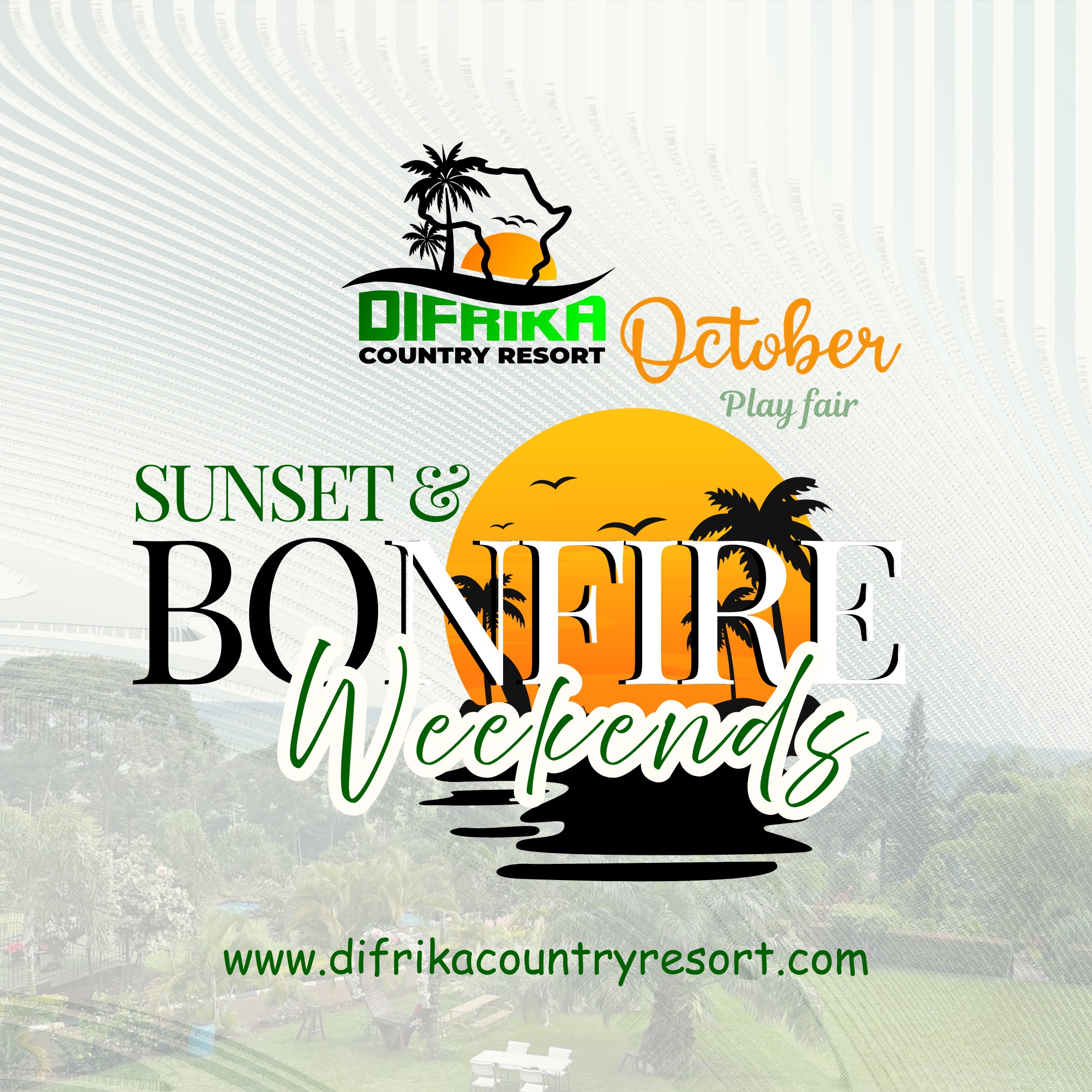 This October, chase golden sunsets and gather around the bonfire at Difrika Country Resort. Weekend bundles include breakfast, a cozy bonfire night, and welcome mocktails—plus optional BBQ and birthday add-ons. Limited dates all month. #DifrikaCountryResort #OctoberAtDifrika #SunsetWeekends #BonfireNights #ExploreUganda #WeekendGetaway