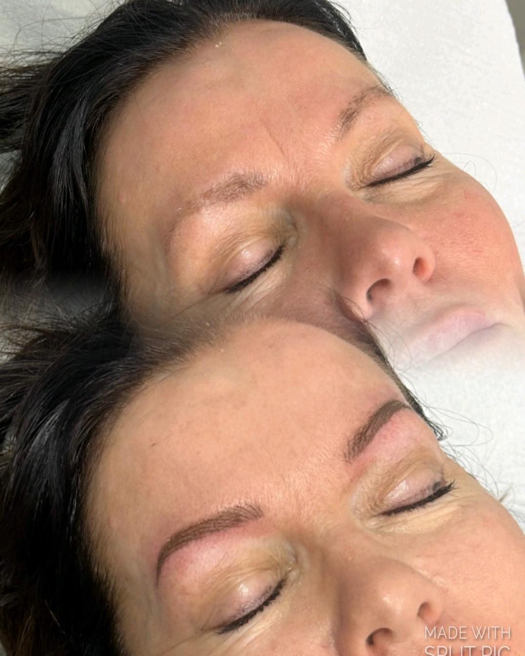 New brows and lip blush for this lovely lady yesterday. Over time her lip line had diminished leaving her with lips she felt were shapeless. We were over the moon with the result and they will heal to a lovely soft pink.
We went for a combination brow to keep them natural but also bold enough to not need a pencil to save time in a morning!