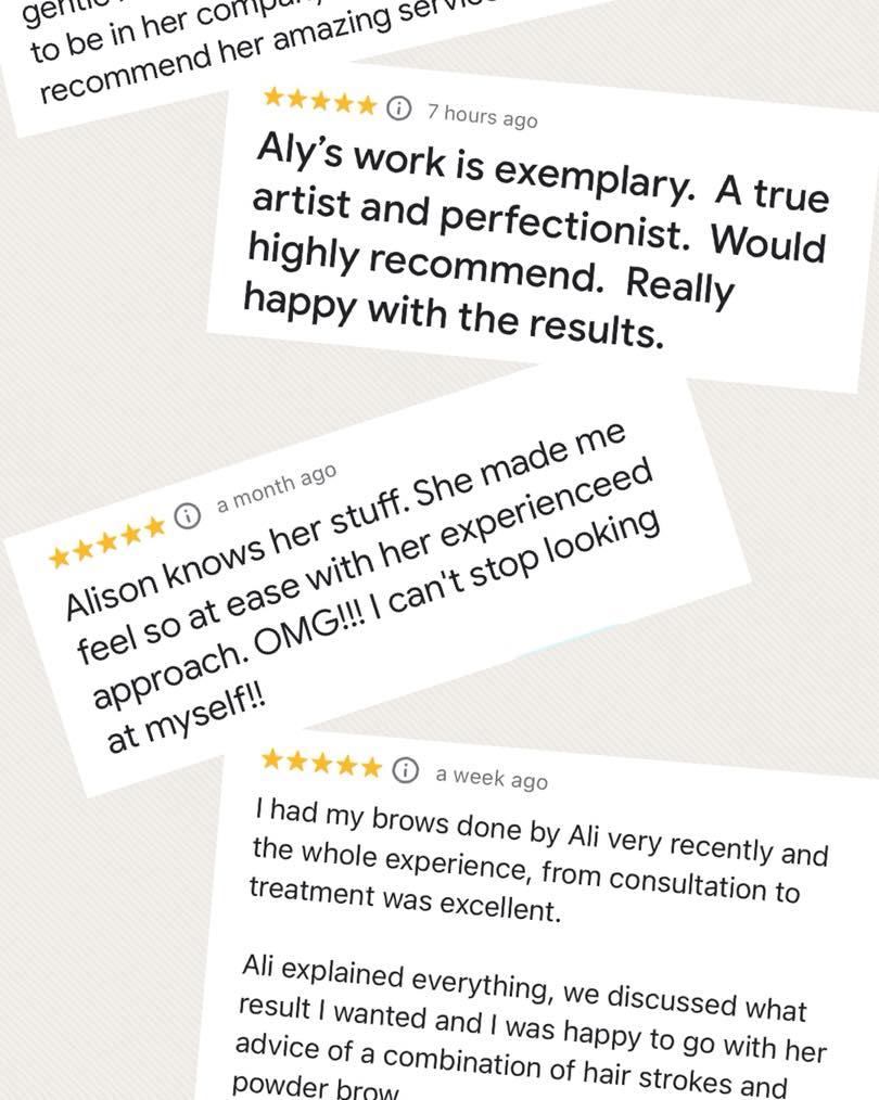 A few recent reviews! Every single one means so much to me 💕💕💕