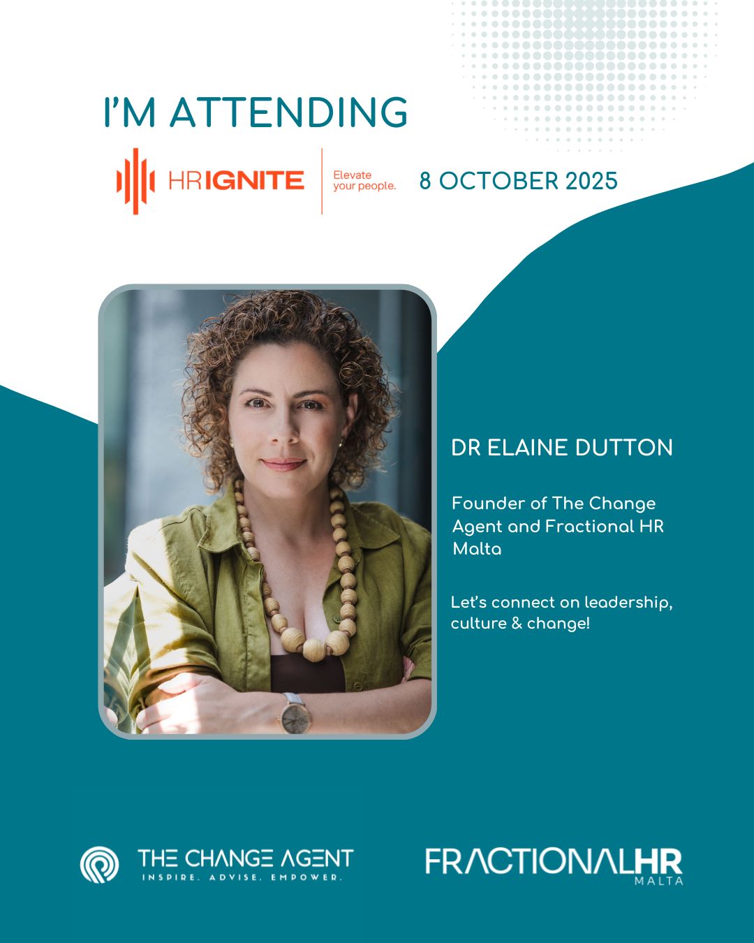 Looking forward to being part of FHRD’s HR Ignite Malta 2025!
I’m excited to join Malta’s HR and leadership community at this year’s HR Ignite Conference - a space that always sparks meaningful conversations about the future of people, culture, and performance.
I’ll be there representing The Change Agent and our recently-launched sister brand, Fractional HR Malta, connecting with fellow professionals who care deeply about building healthier workplaces and stronger human connections.
If you’re attending, come say hello 👋 - I’d love to exchange ideas, explore collaboration opportunities, or simply have a great conversation about leadership, learning, and change.
See you at Hilton Malta on 8 October!
#HRIgnite2025 #TheChangeAgent #Leadership #PeopleAndPerformance #HRCommunity #Collaboration #CultureChange