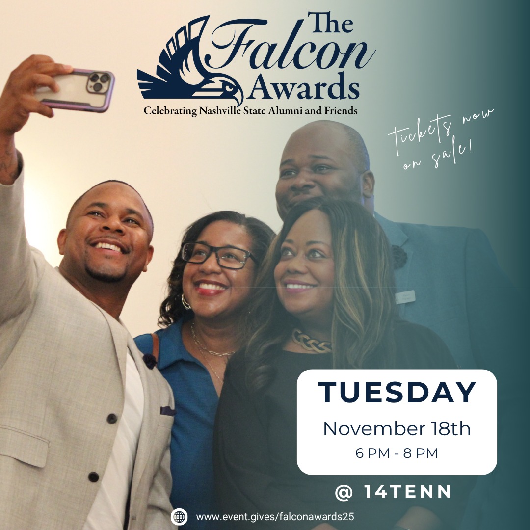 Join us for the Falcon Awards as we honor Nashville State alumni, donors, and volunteers whose achievements and service are opening doors and inspiring futures!
🎟️ Tickets available now at the link in bio!
