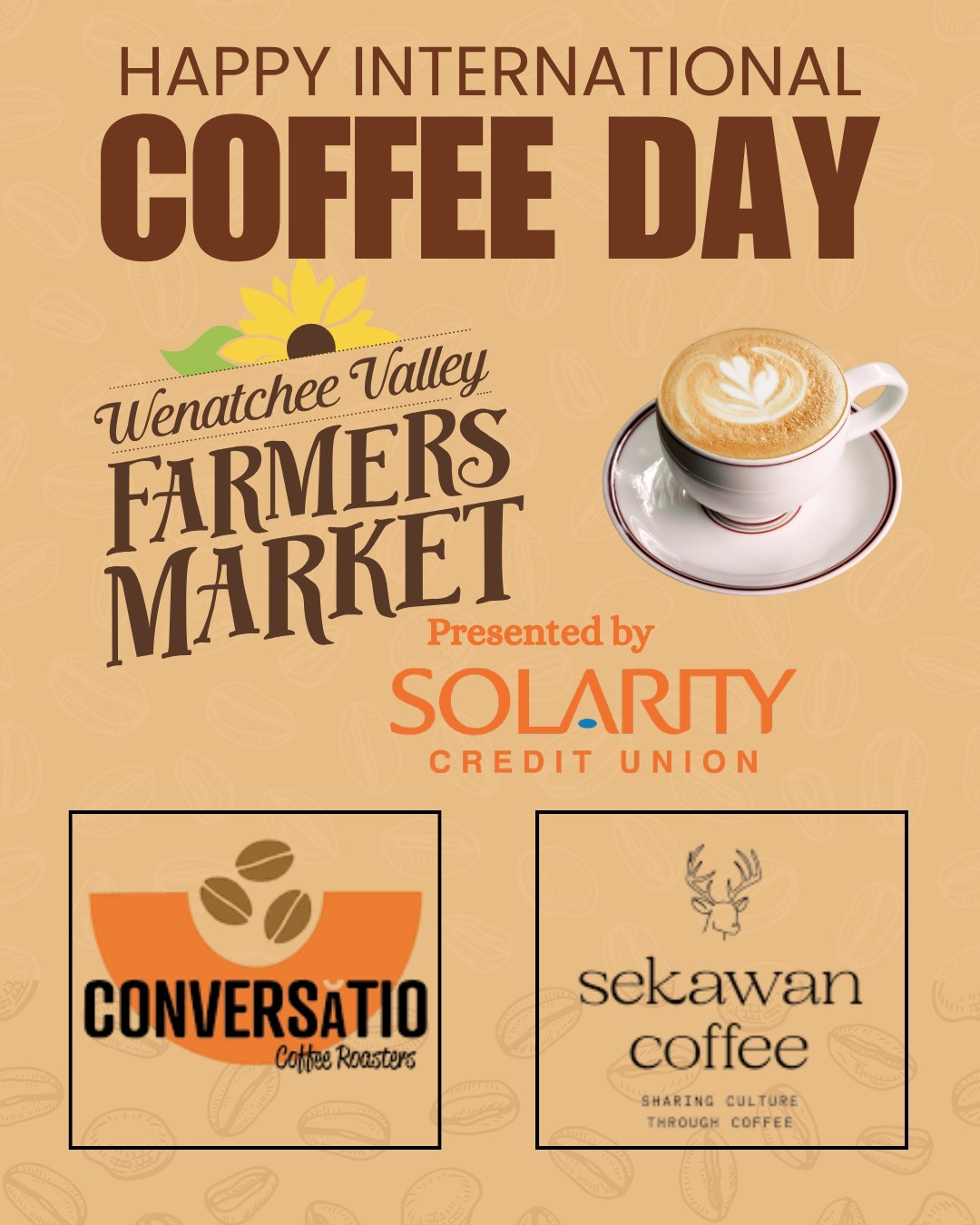 JAVA LOVE!!!! We don't have a market today, so You Must come down This Saturday, 8-1 in the west lot @pybuspublicmarket and give our Market Baristas some love. Then stroll the market and enjoy that lovely fresh brewed bliss. #WeLoveCoffee #InternationalCoffeeDay #Marketlife with @solaritycreditunion