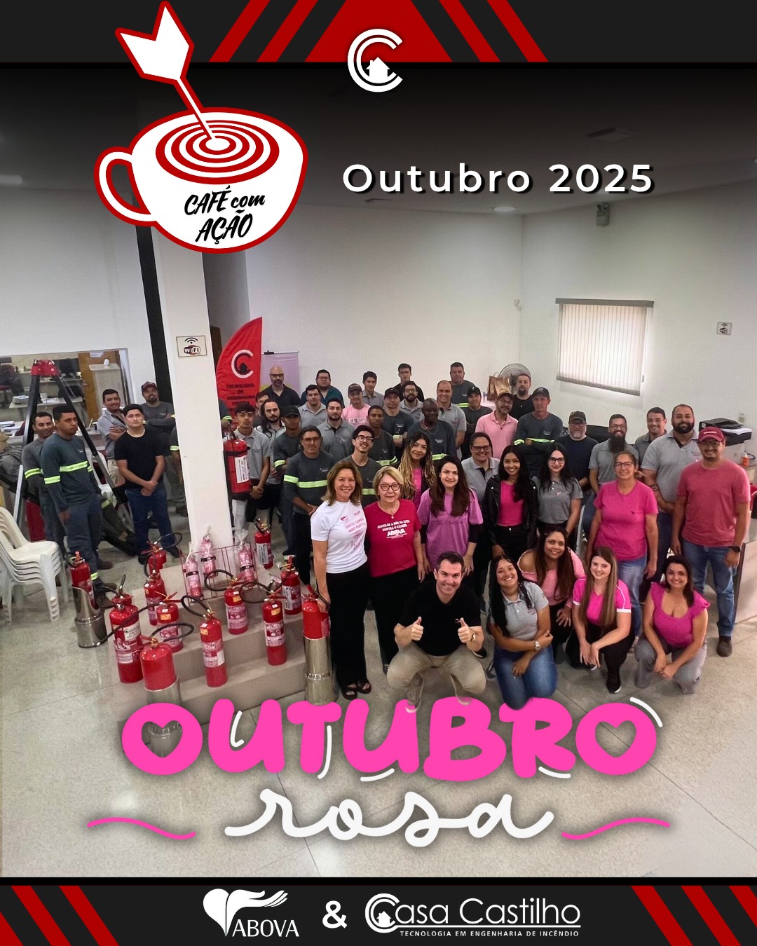 Hoje realizamos mais uma edição especial do nosso Café com Ação☕🎯, desta vez focado em uma causa de extrema importância: o Outubro Rosa.
A manhã foi dedicada à prevenção e ao cuidado com a saúde da mulher. Tivemos a honra de receber duas palestrantes convidadas da @abova_ – Associação Beneficente Oncológica Voluntárias de Avaré, um projeto que realiza um trabalho fundamental na conscientização sobre o câncer.
As voluntárias trouxeram informações essenciais, reforçando a importância do diagnóstico precoce e do autocuidado.
Nosso gestor, Emanuel, também compartilhou uma palavra especial de incentivo e apoio à causa com todos os presentes. O encontro terminou com nosso tradicional e delicioso café da manhã!
A Casa Castilho agradece a presença de todos e, em especial, à ABOVA por compartilhar tanto conhecimento. Juntos, reforçamos a importância de cuidar de quem amamos!
#OutubroRosa #CafeComAcao #ABOVA #SaudeDaMulher #Prevencao #CasaCastilho