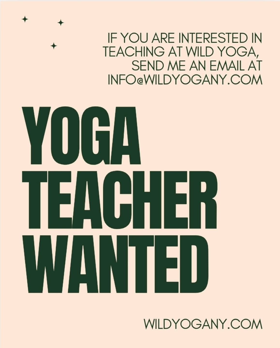 Job opportunity! Our member @wildyogany is looking for a yoga instructor to join the team!
#yoga #tuxedony #tuxedoparkny #tuxedochamber #tuxedochambermember