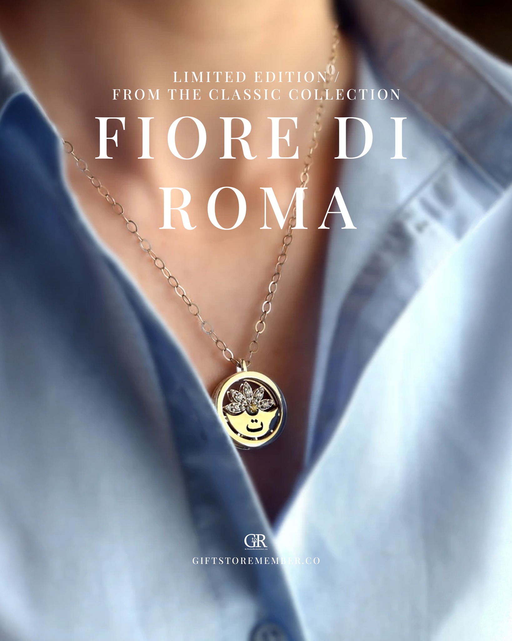 A circle cradles the blossom of Rome
lines drawn in silence
a design that holds the weight of time.
Your initial rests within the bloom
a secret etched in heritage
making eternity speak your name.
Only 900 blooms will open in the world
each one carrying the eternal soul of Rome
each one rare as love itself.
From every angle
petals unfold secrets unseen
a language of Rome
spoken without words.
Even the back blooms in silence
its roots carved in infinity
its grace alive in both sides of forever.