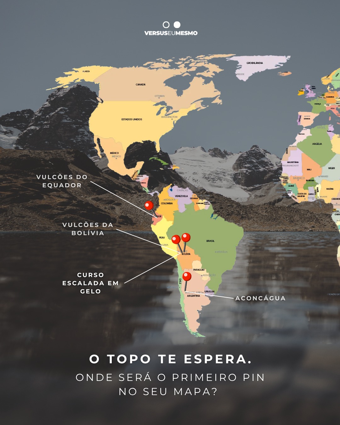Cada pin no mapa carrega mais do que um destino,
carrega histórias de quem decidiu sair do comum pra descobrir do que é feito.
Do gelo da Bolívia às alturas do Everest,
do cume do Aconcágua à imensidão do Kilimanjaro,
cada expedição é um convite pra se desafiar de verdade.
🌍 São lugares que testam o corpo, mas transformam a alma.
Porque no fim, não é sobre onde você chega, é sobre quem você se torna no caminho.
💬Chame a Versus no WhatsApp e descubra qual será o primeiro ponto do seu mapa.
O topo te espera.
#VersusEuMesmo #Montanhismo #AventuraQueTransforma #FuicomAVersus #EverestBaseCamp
#Aconcagua