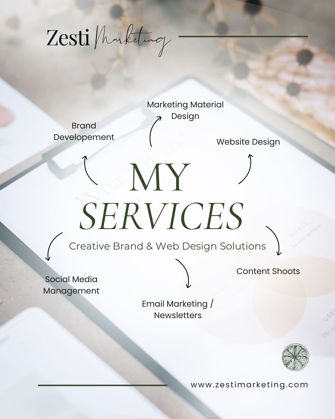 Ever wonder what I actually do all day at Zesti Marketing?
Hereโs the short version: I help small businesses and entrepreneurs bring their ideas to life through strategic branding and website design, because whatโs in your head deserves to be seen.
Branding needs to be created, websites need to be built, social media needs to run (because who really has time for that?), professional photos need to happen, and every business needs design that looks and feels like you.
Thatโs where I come in... I take the load off your shoulders and run with it.
#SmallBusinessSupport #BrandingDesign #WebsiteDesign #SocialMediaManagement #ZestiMarketing #George #Gardenroute #MarketingMaterials