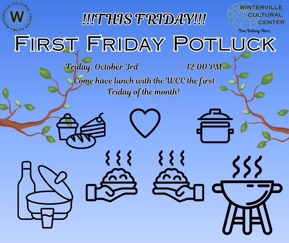 Come have lunch with us! This Friday at 12:00 PM at the Winterville Cultural Center, we're celebrating October's arrival with our monthly potluck!
#athens #wintervillega #athensga #winterville #potluck #potluckparty #picnic #foryoupage #footballseason #pantryorganization #veganrecipes #fallvibes #autumn