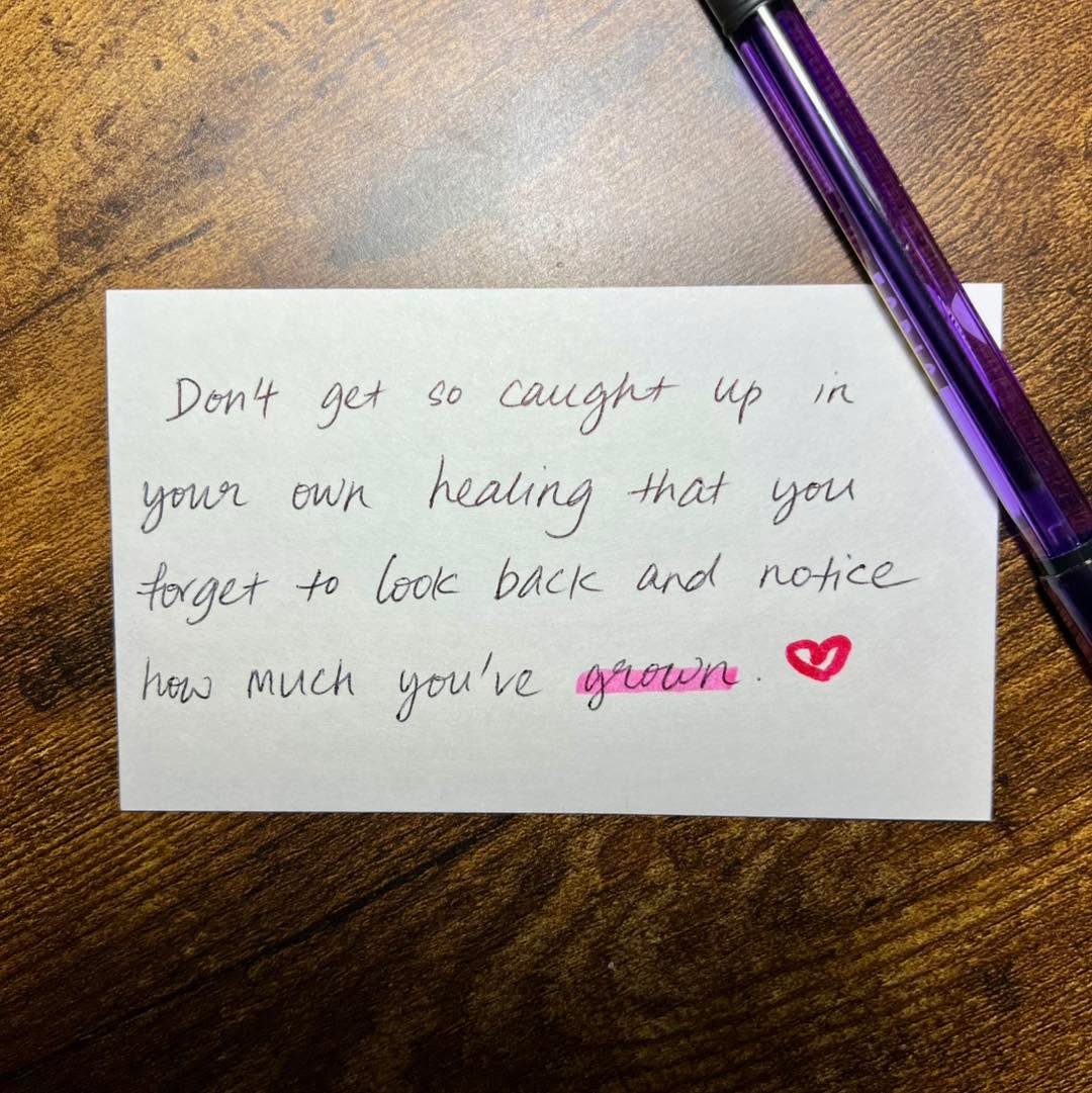 “Don’t get so caught up in your own healing that you forget to look back and notice how much you’ve grown.” 🌱
This thought came to me this morning after a coaching session with a client. In holding space for her reflections, I was reminded of my own growth too— as a human and as a mother.
Healing can feel like such a long, winding path. But every step matters. Sometimes the most powerful thing we can do is pause, look back, and honor how far we’ve already come.
May this serve as a reminder to you too— to pause, look back and see how much you’ve grown. 💛🪴
.
.
#ReflectiveParenting #ParentingGrowthJourney #ConsciousMamas #mindfulparenting #GentleParenting #ParentingWithAwareness #EmbodiedParenting #celebrateyourgrowth