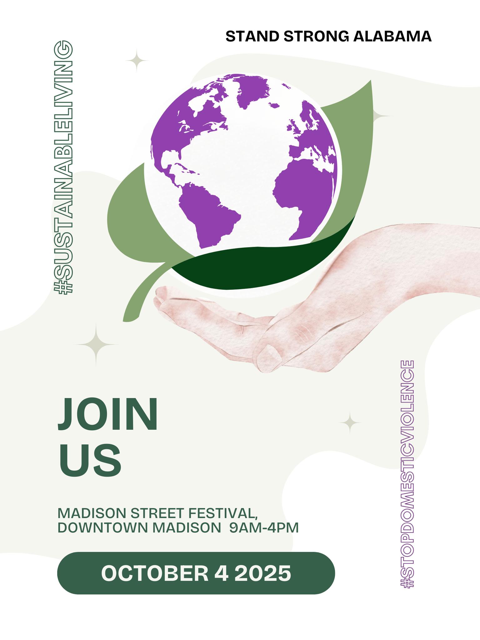 Join us tomorrow at #madisonstreetfestival TogetherWeCanStandStrong🌎🍀#stainableliving ##domesticviolenceawareness #healthylifestyle #wellness