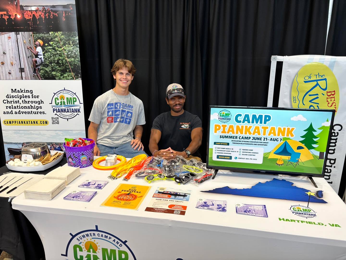 We are out in Lynchburg today at Liberty University’s camp job fair. Come visit us. We have s’mores!