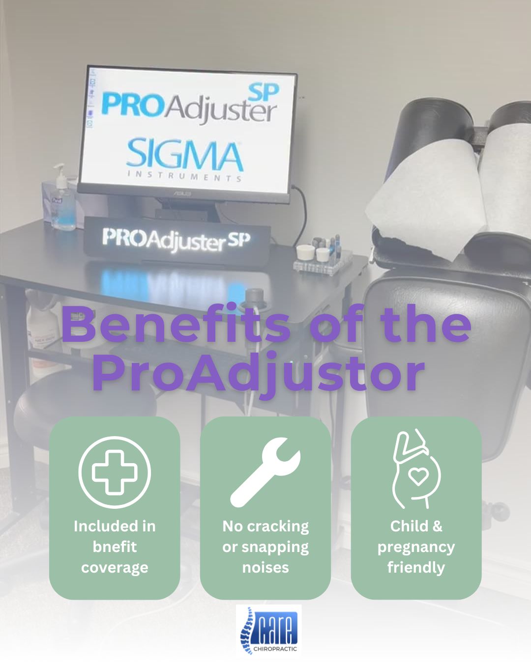 Curious about the ProAdjustor machine?
As a progressive chiropractic centre in St. Thomas, Ontario, we love introducing patients to this gentle and effective chiropractic technology.
Here are 3 reasons Care Chiropractic patients choose the ProAdjustor:
✅ Covered by benefits that include chiropractic care – so cost doesn’t have to be a barrier
✅ No cracking or snapping noises – perfect if traditional adjustments make you nervous
✅ Safe for kids and pregnant women – gentle care for every stage of life
The ProAdjustor offers precise adjustments without the twisting or popping, making it an excellent choice for anyone looking for comfort and results.
💬 Got questions about whether the ProAdjustor is right for you? Send us a DM!
📅 Ready to experience it yourself? Contact us today to book your appointment.