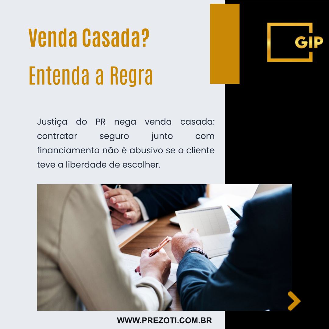 Contratar um seguro junto com o financiamento do seu carro é sempre "venda casada"? Cuidado, a regra não é tão simples, e uma decisão da Justiça do Paraná esclarece.
No caso, uma consumidora pediu a anulação de um seguro contratado junto a um financiamento, mas o pedido foi negado.
Qual a diferença legal?
A decisão, baseada em entendimento do STJ (Tema 972), reforça a distinção:
Venda Casada (ILEGAL): Ocorre quando o banco obriga você a contratar o seguro para liberar o financiamento, retirando sua liberdade de escolha.
Contratação Válida: Ocorre quando o banco oferece o seguro, você tem a opção de aceitar ou não, e consente em contratar (geralmente em um documento separado).
No caso julgado, como a cliente assinou um contrato de seguro à parte, a Justiça entendeu que houve consentimento. A lição é: para anular o negócio alegando venda casada, é preciso provar que você foi coagido a aceitar. A mera contratação simultânea não é, por si só, uma prova de abuso.
Entender essa diferença é a chave em casos de venda casada. A Gonçalves Ignácio & Prezoti Advocacia e Assessoria Jurídica é especialista em Direito do Consumidor e pode analisar a validade de suas contratações.
Acesse nosso site: www.prezoti.com.br
#DireitoDoConsumidor #VendaCasada #FinanciamentoDeVeiculo #ContratoBancario #STJ #Justiça #Advocacia #GIPAdvocacia