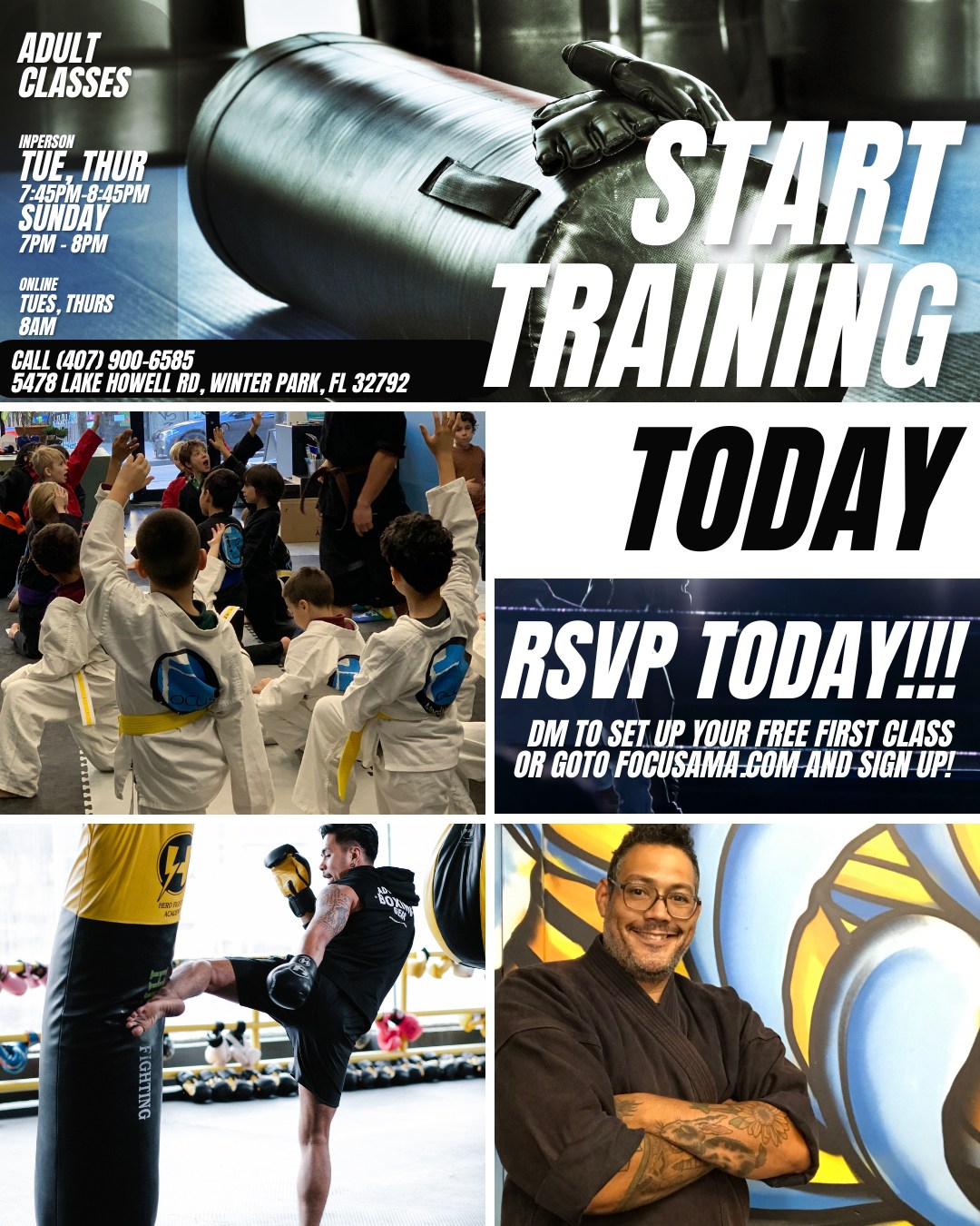 🥋 Ready to Elevate Your Game? 🥊
Join our Mixed Martial Arts Classes in East Orlando, FL – all skill levels welcome!
Children Class Times:
▪️ Tuesday & Thursday: 7:00 PM – 7:30PM
🗓 Adult Class Times:
▪️ Tuesday & Thursday: 7:45 PM – 8:45 PM
▪️ Sunday: 7:00 PM
💥 Build strength, confidence, and discipline in a high-energy, supportive environment.
📩 DM now to book your FREE trial session!
Spots fill fast – secure yours today!
#MMAOrlando #EastOrlandoFitness #TrainHardFightEasy #OrlandoMMA #FreeTrial #MartialArtsTraining #SelfDefense #FitnessOrlando