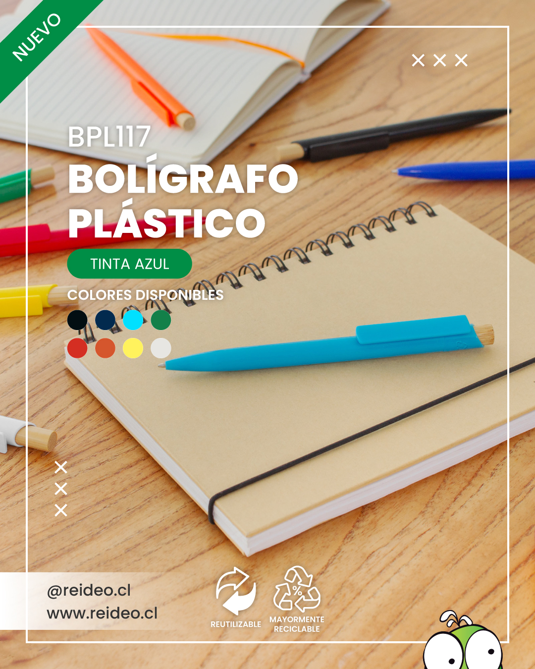 "BOLÍGRAFO PLÁSTICO. REGALO A BAJO COSTO DE BUENA CALIDAD, IDEALMENTE PARA FERIAS O SEMINARIOS " 🤑✍️🌟
👉Medidas: 1 x 14 cm.
👉Materiales: Plástico ABS reciclado y bambú
👉Peso: 6,6 g. Tinta azul
En nuestra web podrán encontrar catálogos con la temática más importante del rubro promocional. WWW.REIDEO.CL 👈
📱+56947547994
🌐 ventas@reideo.cl
✉️ ventas2@reideowebler.com
#lapiz #plastico #merchandisingchile #merchandisingempresarial #regalospublicitarioschile #regalospublicitarios #empresas #santiago #chile #conlogo #regalo #lapicespersonalizados #lapicesconlogo #lapicespublicitarios #reutilizable #reciclable #ecologico