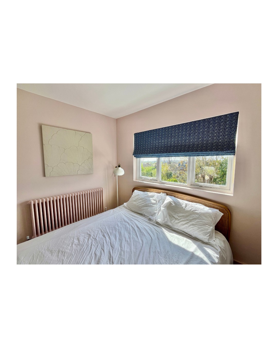 Echoing the colour of the chest of drawers, my client settled on a geometric chenille from @ashleywildegroup and contrasting nicely with the light blush wall colour.
Hand-stitched, blackout interlined and blackout lined to reduce light bleed into the room for a restful night's sleep.
#romanblindmakers #window treatments #tootingnewsie #interiorinspo #romanblindmaker #balhamnewsie #softfurnishing #TootingBec #southlondon #softfurnishings #custommade #tooting #balhammums #southwestlondonmums #tootingmums #balhamlife #madetomeasure #cushioncovers #romanblindmakers #windowtreatments #curtainmaker #earlsfield #romanblinds #handmade #maker #balham #wandsworth #localmakers #romanblind #bespoke