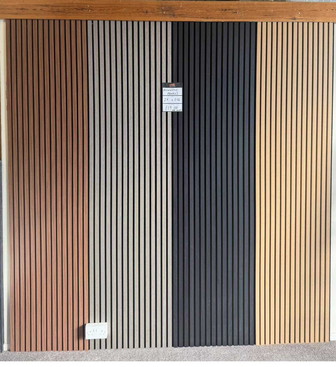 Last 4 remaining colours on acoustic panels
2.4 x 0.56
Simple locking system
Fitting available if needed
10mm acoustic panel
£59 per panel