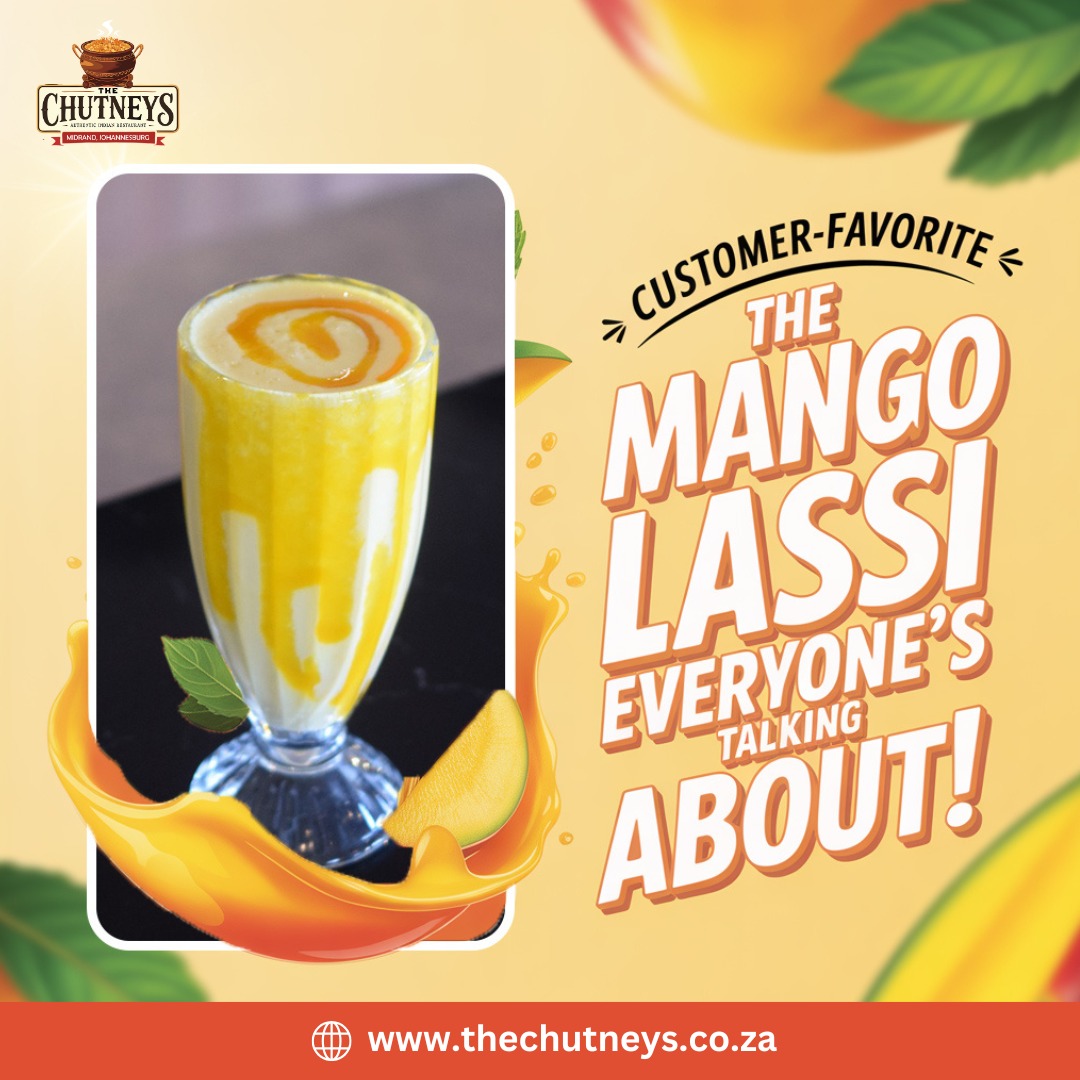 Sip on sunshine! Discover why our Mango Lassi is the talk of Midrand sweet, creamy and bursting with ripe mango flavor. Come try the customer favorite everyone can’t stop raving about!
Follow us on social media for more info👇
Insta - @thechutneysrestaurant https://www.instagram.com/thechutneysrestaurant...
Fb - https://www.facebook.com/thechutneys
Web - https://www.thechutneys.co.za
#MangoLassi #TheChutneys #MidrandEats #DrinkOfTheDay #SummerSip #FreshAndFruity #TasteOfIndia #customerfavorite