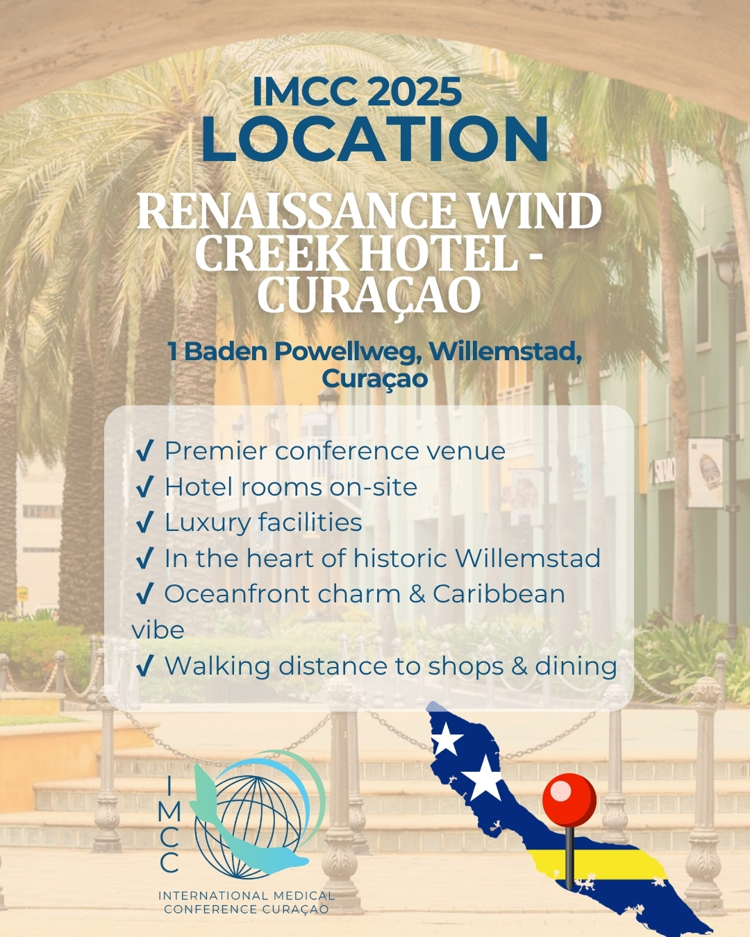📍 Location matters! IMCC 2025 is hosted at the Renaissance Wind Creek Curaçao — a modern conference venue surrounded by historic Willemstad and overlooking the Caribbean Sea. You can even stay at the hotel, so you’re only steps away from the event.
👉 Don’t miss out — register now!
#RehabilitationSience #physicaltherapy #occupationaltherapy, #speech #therapy #psychology #trauma #research #future #healthcare #ICF #DAT
#IMCC2025 #IMCC #IMCCuracao #internationalmedicalconferencecuracao #medicalconferencecuracao #medconferencecuracao #medicalconference #medicalevents #medicaleducation #medicalinnovation #HealthTech #MedicalProfessionals #MedicalCommunity #MedicalResearch
@dolphintherapycuracao @kiki.kuhnert @dolphinsuitescuracao @curacaowellnessassociation @cinexcur @drolaf2023 @curacao_medical_center @misterieowcs @canchildcentre @rehakind_e.v @guardiangroupdc @labdemed @mambobeachblvd @adc_nv @timmyandfriendsorg @green.nexa @royalseaquariumresort @klm @casino.aqua @mcbcuracao @stmartinusuniversity @avalonuniversity
@cmusom