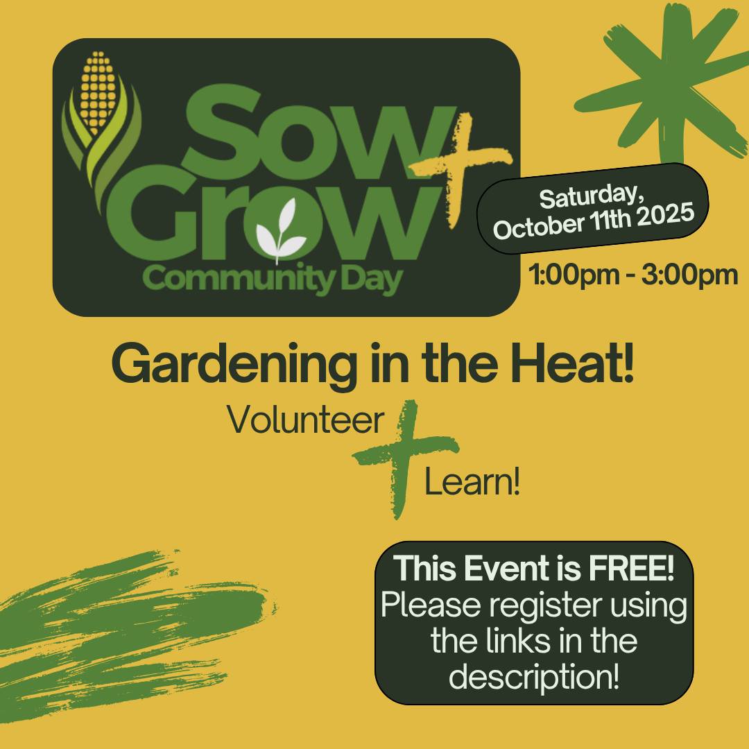 ☀️ Volunteer & Learn: October Sow&Grow! 🌿
Happening this weekend! Join us for a hands-on volunteer session where we'll be preparing our community garden beds for planting, as well as some other garden tasks.
During this event, we will also use the opportunity to learn and practice essential extreme heat safety measures to keep you and your garden thriving, even in the summer sun!
When: This Weekend, Saturday October 11th @ 1:00 p.m. – 3:00 p.m.
Where: Valley Verde
Ready to work smart and get your hands dirty? Register now using the link below, or visit our website!
https://www.valleyverde.org/event-details/sow-grow-volunteer-learn-about-extreme-heat-safety/form
--
☀️ ¡Voluntariado y Aprendizaje: October Sow&Grow! 🌿
¡Será este fin de semana! Únase a nosotros en una sesión de voluntariado práctica donde estaremos preparando los bancales de nuestro jardín comunitario para la siembra, además de realizar otras tareas del jardín.
Durante el evento, también aprovecharemos para aprender y practicar medidas esenciales de seguridad contra el calor extremo para que usted y su jardín prosperen, ¡incluso bajo el sol del verano!
Cuándo: Sábado 11 de octubre, de 1:00 p.m. a 3:00 p.m.
Dónde: Valley Verde
¿Listo para trabajar de forma inteligente y ensuciarse las manos? ¡Regístrese ahora usando el siguiente enlace o visite nuestro sitio web!
https://www.valleyverde.org/event-details/sow-grow-volunteer-learn-about-extreme-heat-safety/form
#Volunteer #CommunityGarden #HeatSafety #ValleyVerde #SanJose